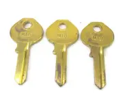 3-pcs M10 Brass Key Blanks For Master Cole National U.S.A.