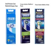 Oral B Power Toothbrush Refills Precision Clean Cross Action Floss Action NEW