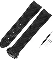 [KAVJU] High Density Nylon Rubber Watchband For Omega X Swatch Joint MoonSwatch Constellation Waterproof 20mm Watch Strap Curved End Band