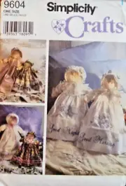 Simplicity Sewing Pattern 9604 Dolls 14" and 20" Doll Clothes One Size VTG UNCUT