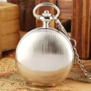 Smooth Roman Numerals Dial Mechanical Pocket Watches FOB with Chain for Men