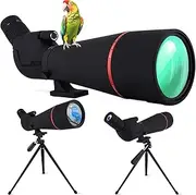 ZHENCHABIN 25-75x80 Spotting Scopes with Tripod - Spotter Scope with BAK4 Prism, FMC Lens,Waterproof Fogproof Spotting Scope for Target Shooting Bird Watching Hunting Wildlife