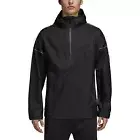 Adidas Men's Quarter Zip Anorak Jacket Black - Large
