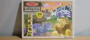MELISSA & DOUG AFRICAN PLAINS- 24 PIECE WOODEN JIGSAW PUZZLE; ANIMALS
