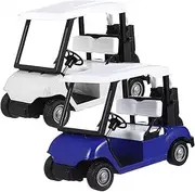 NUOBESTY 2 Pcs Car Model Car Toys Back Action Cart Golf Cart Statue Desktop Golf Cart Ornament Golf Cart Cakes Toppers Die Cast Model Cart Small Cart Mini Toy Golfs Cart Toy Car Alloy