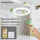 E27 Ceiling Fan with Lights Enclosed Fan Light Electric Fan with Remote Control