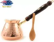 ACC Large 18oz Hammered Copper Turkish Coffee Pot w/ Wooden Handle