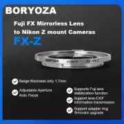 BORYOZA FX-Z Auto Focus AF Lens Adapter for Fuji X Lens to Nikon Z Mount Cameras