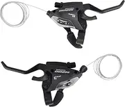 [MEGHNA] Bike Shifter Set 3 x 8 Speed Thumb Gear Shifters Left and Right Bike Shifter Grip Shifter 24 Speed for Mountain Bike Cruiser Bike Folding Bike