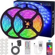 12V Bluetooth USB RGB LED Strip Lights IP65 Waterproof 5050 5M 300 LEDs AU Stock