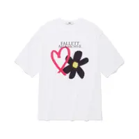 在飛比找蝦皮購物優惠-FALLETT Love Spray 愛心噴漆白色短袖T恤 