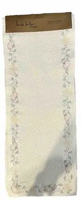 Nicole Miller Home Thanksgiving Autumn Table Runner White 14 X 72 In.