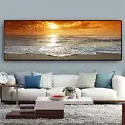 Exquisite Beach Landscape Canvas Painting for Home Decoration 40x120cm