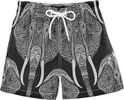 [RPLIFE] Kids Swim Trunks for Boys, Toddler Swimming Trunks 2t, Elephant Mandala