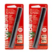 2PK Revlon 7ml So Fierce Eyes Wide Open Mascara Smudge Proof Blackest Black 101