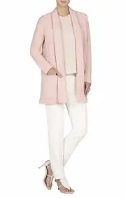NEW BCBGMAXAZRIA SHAWL COLLAR PATCH POCKET CARDIGAN DSR4H153/B535A SIZE M