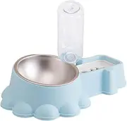 1 Set Multi Function Decorative Cat Feeder Water Dispenser Convenient Automatic Pet Feeding Bowl with Transparent Design for Cats and Dogs Easy to Clean