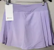 NWT$88 Lululemon Side Pleat High Rise Tennis Skirt - LILE Size 4