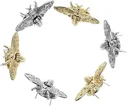 DEARMAMY 6pcs Small Bee Metal Locks for Handbags Purse Buckles Bee Bag Lock Purse