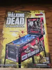 Original Amc's The Walking Dead (Rick Grimes) Pinball Machine Flyer By Stern