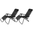 NNEDSZ Set of 2 Zero Gravity Chairs Reclining Outdoor Furniture Sun Lounge Foldi