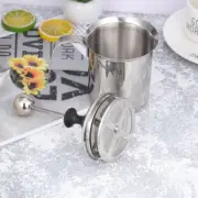 Hand Pump Frother Metal Frothing Cup Latte Art Pitcher Jug