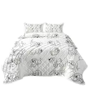 Funny and Cute Puppy Drawings Coverlet