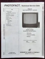 Sams Photofact 3441 Service Manual for Philco P1923RC225, P1923RC223