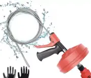 Drain Snake, haoyehome Sewer Snake Plumbing Drain Auger, Manual or Drill
