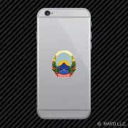 Macedonian Coat of Arms Cell Phone Sticker Mobile Macedonia flag MKD MK