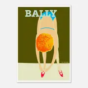 Galrie Bally Shoes 1980 Vintage Advertising Poster by Pierre FixMasseau for Home Decor, Poster Only, A1 60 x 84cm (23 x 33inch)