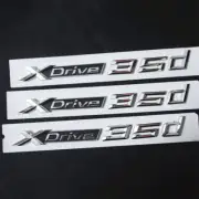 3x Chrome XDrive 35d Silver Plastic Badge Sticker Emblem Decal SUV Turbo Vehicle (for: Renault)
