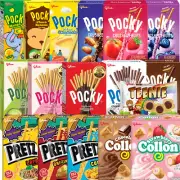GLICO POCKY SNACK BOX Biscuit Sticks-Japanese Snack Box(5counts)Chocolate,Matcha