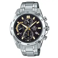 在飛比找蝦皮商城優惠-【CASIO】EDIFICE 編織感黑色格紋錶盤賽車錶-黑面