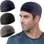3 Pack Cycling Skull Cap Running Sweat Wicking Hats Helmet Liner for Men Women