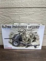 DRAGON 6152 3.7cm Pak35/36 w/ CREW MODEL KIT-NIB-1:35 SCALE New