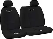 Sperling RM Williams RMW Longhorns Jacquard Black Front 3/4 Bench Universal Car Seat Covers