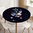 Starry Sky Butterfly Round Table Cloth Dining Waterproof Tablecloth