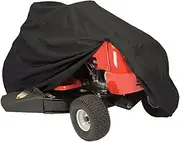 Riding Lawn Mower Cover Waterproof Heavy Duty Universal Fit Lawn Tractor Cover 210D Oxford UV Protection Zero Turn Mower Cover with Drawstring & Cover Storage Bag , 183*137*117cm,Black