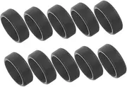 Toddmomy Smooth Silicone Rings for Men 10pcs Ring Set Black 11 Size Fitness Rings