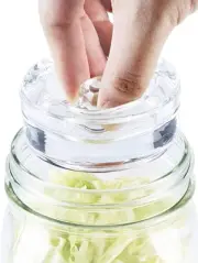 4-Pack Fermentation Weights - Glass with Easy-Grip Handle for Wide Mouth Jars