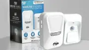 Flipo Wireless Doorbell w/Motion-Sensing LED Light & Selectable Tones, New!