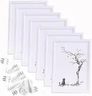 7 Pack Photo Frames, 6x8'' Picture Frame, a set of multiple photo frames hung on the wall or desktop Postcard Display Poster Frame Photo Frame (White 6'' x 8'')