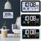 Large Digital Clock With Touch Settings And Temperature-Display For Home Office