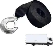 Boat Winch Strap with Hook, Heavy Duty Towing Strap, Towing Strap with Hook, 10,000lbs Towing Strap, 2x20in Towing Strap, Automotive Towing Strap, Boat Trailer Strap, ATV Towing Strap