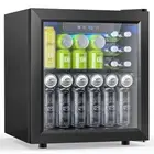 50 Cans Beverage Refrigerator Cooler, 1.3 Cu.ft Mini Fridge Countertop Drink ...
