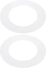 uxcell 4.3" ID 6.7" OD Plastic Trim Ring, 2 Pcs Ceiling Light Goof Rings Matte Circular Light Cover Lighting Fixture for Ceiling Wall Recessed Can Downlights, Translucent Matte White