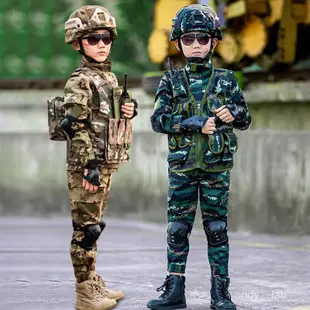 🔥嚴選好物 🔥 童裝 兒童迷彩服套裝 男童特種兵迷彩服小學生軍裝幼兒園演出服裝 VHQD