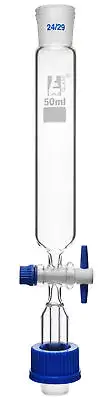 Dropping Funnel - 50ml, Screw Head 24/29 - Borosilicate Glass - Eisco Labs