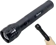 Heavy Duty LED Flashlight, 2-Cell D Battery Big Flashlights, Aluminum Body，3 Light Modes, 500 Lumen Zoomable Adjustable Focus， for Home ，Outdoor Adventures and Emergency Power Outages